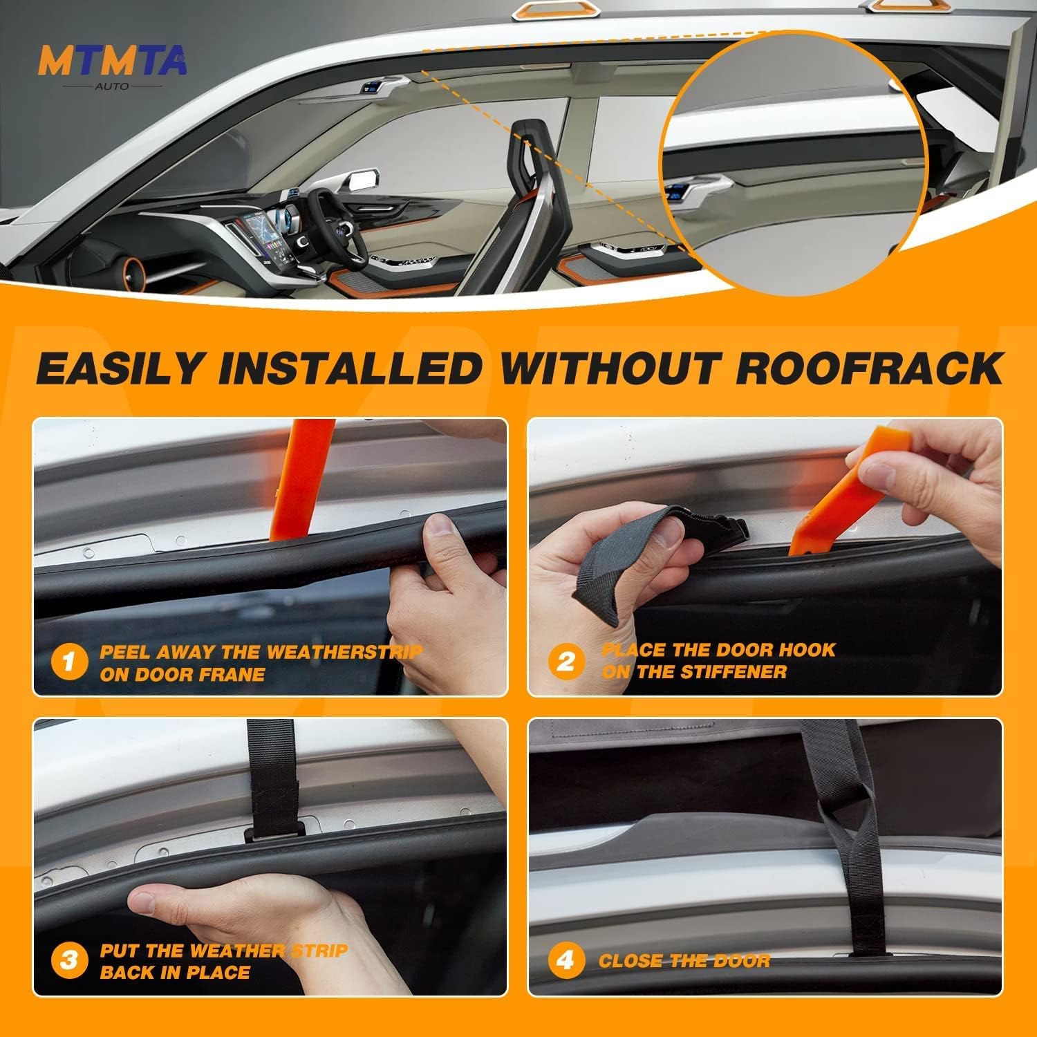 MTMTA Portaequipajes para techo de automóvil, 100% impermeable, a prueba de nieve, 23 pies cúbicos, para todos los autos consin estante +