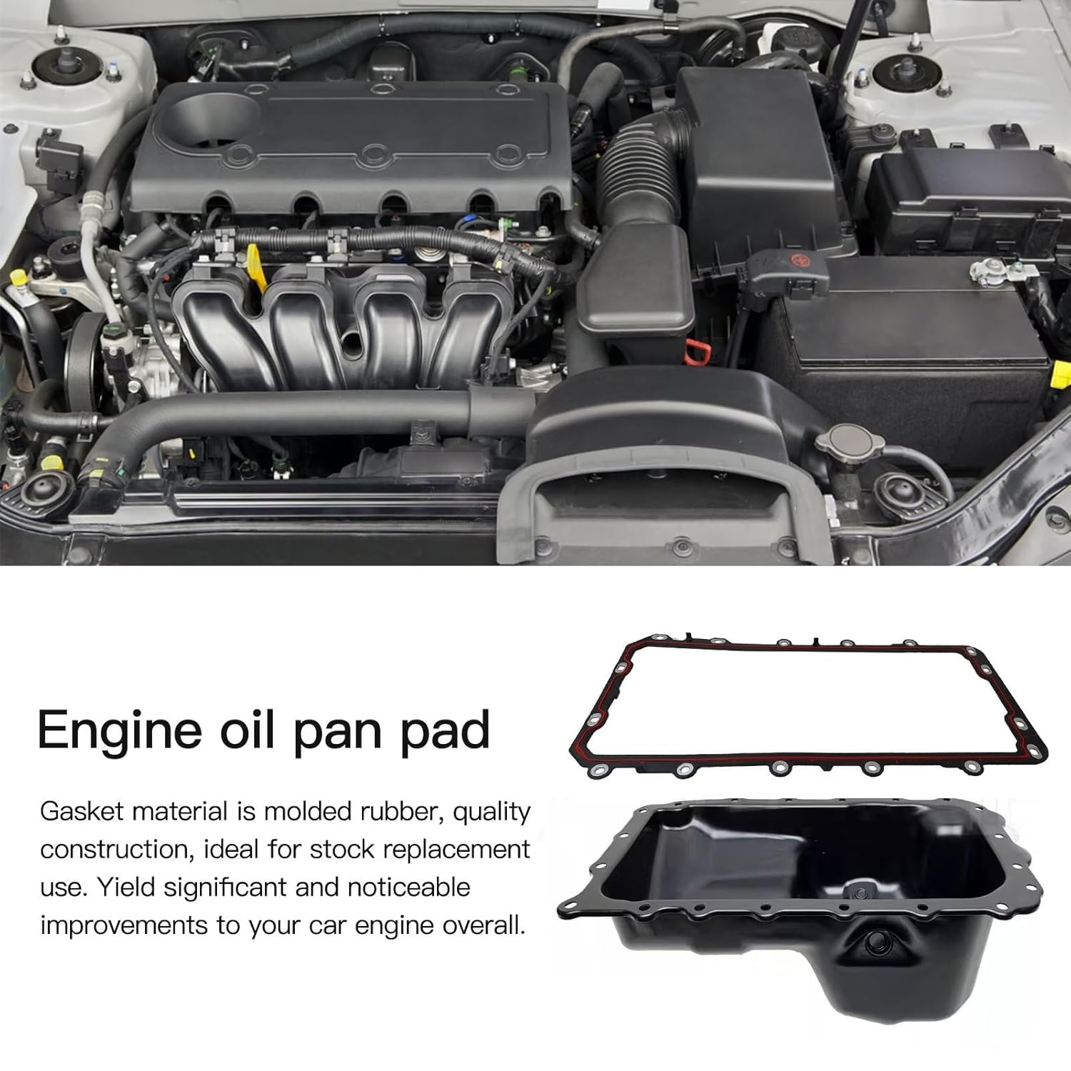Oil Pan Gasket Set OS30725R, 3L3Z6710AA, OS32517, OS21013 for 2010 Ford F-150 Lariat Extended Cab Pickup 4-Door
