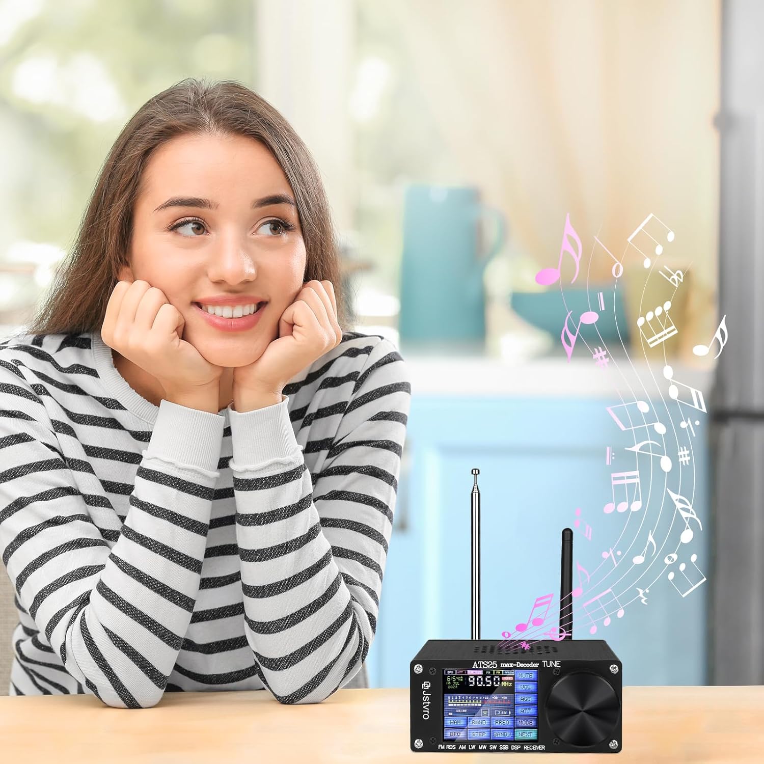 SI4732 ATS-25max-DECODER Receptor de radio V4.17 con CW, decodificación RTty, WiFi, espectro de audio y receptor DSP FM LW (MW y SW) y SSB,
