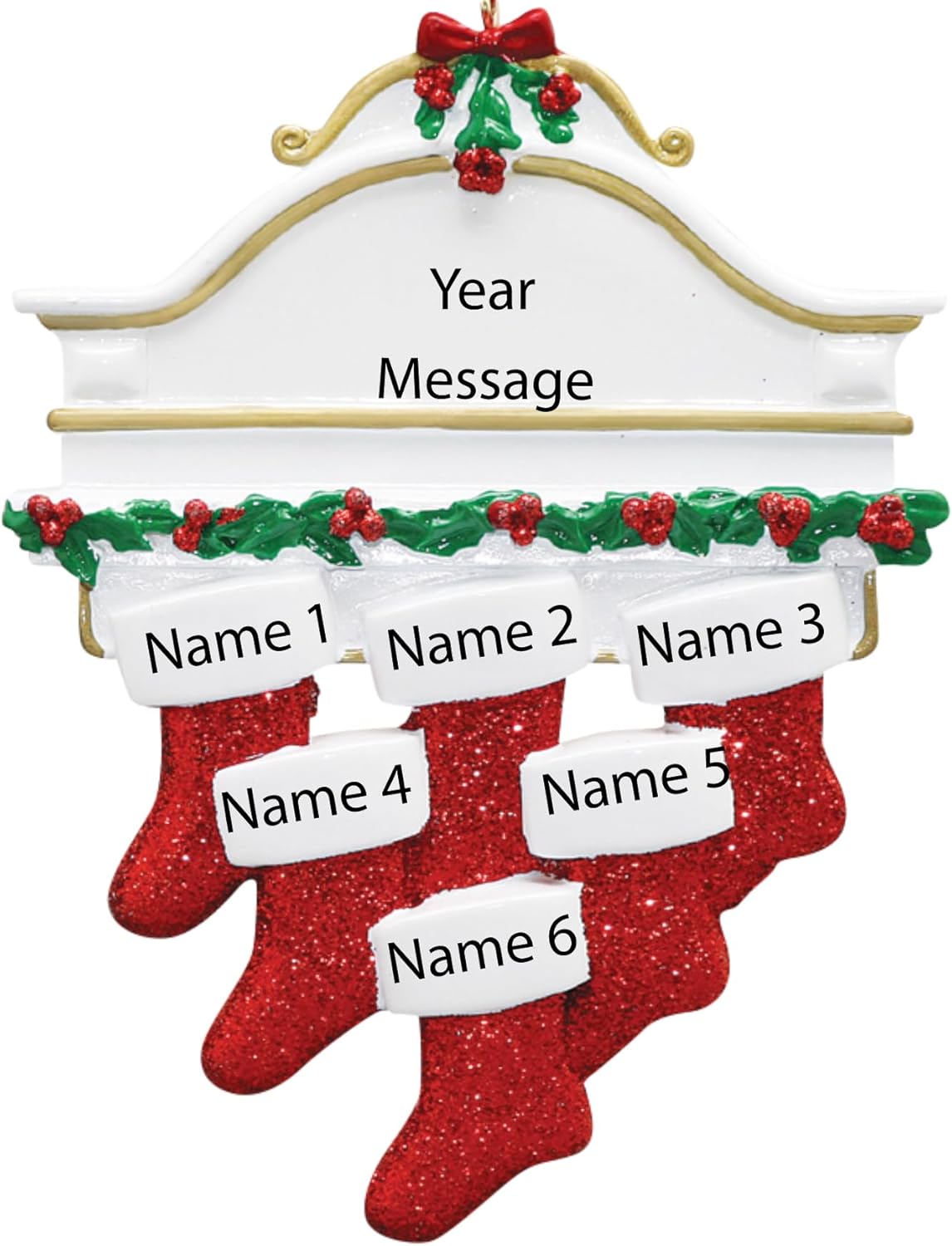 Adornos de Navidad familiares personalizados 2023, adorno de familia grande de 6, adorno de familia de seis nietos, adorno para nietos para abuela,