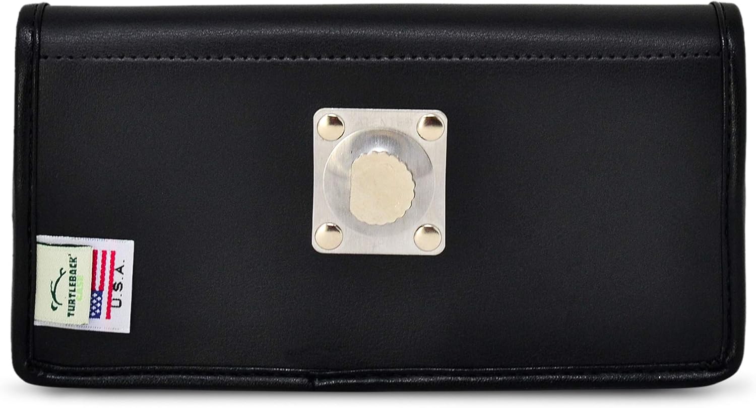 Turtleback Funda para cinturón diseñada para iPhone 12 Pro Max 5G (2020) se adapta con OB Defender o fundas voluminosas, funda de cuero negro con