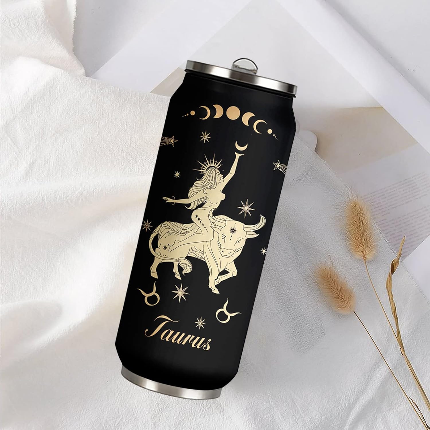 JAWCKGO Taurus Constellation – Vaso de café aislado para hombre y mujer, taza de viaje, taza de sublimación, vaso de regalo para automóvil