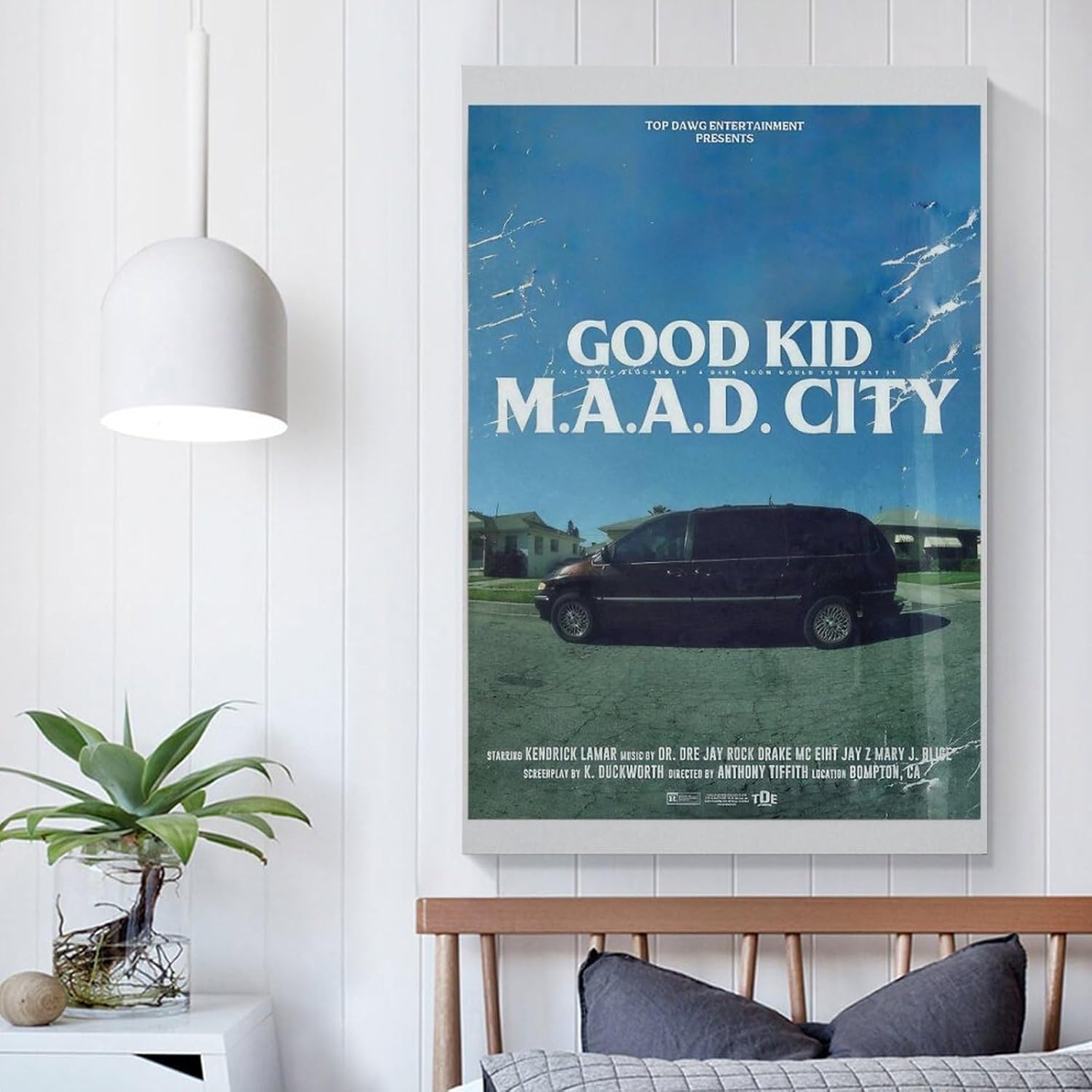 BATTTX Kendrick Lamar – Póster de lienzo de la ciudad de M.A.A.D Good Kid, arte decorativo para pared, sala de estar, dormitorio, decoración,