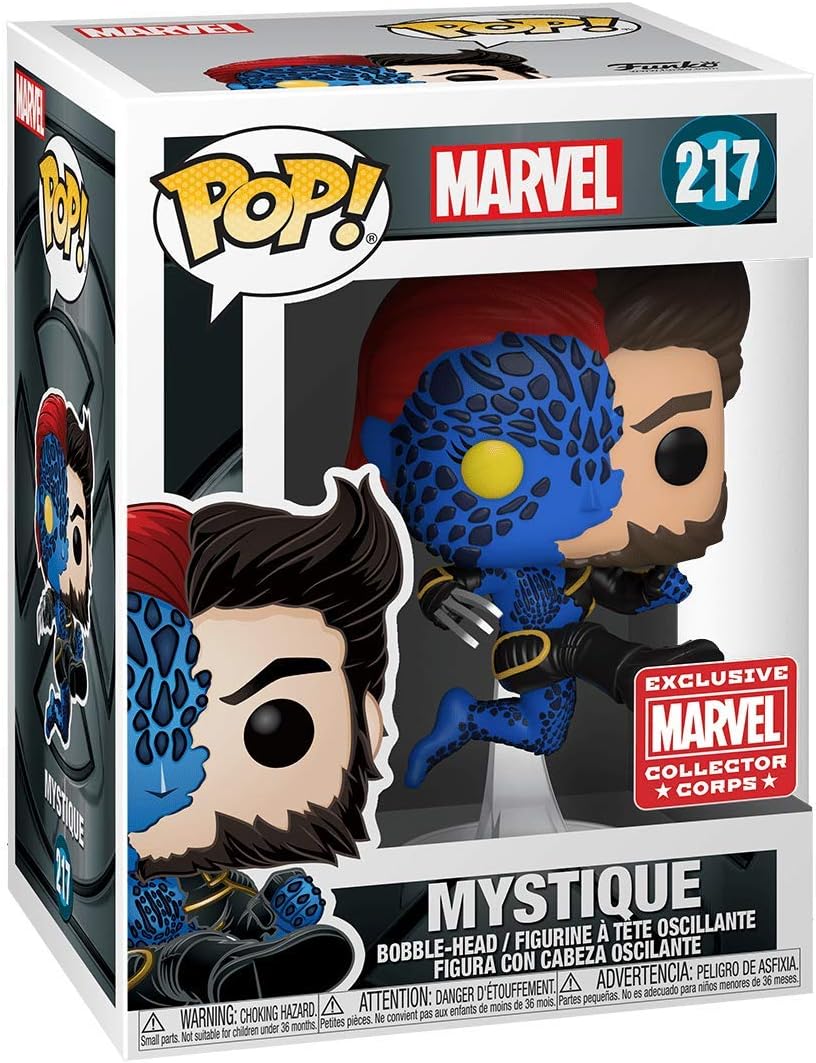 POP! Marvel Collector Corps Exclusive Transforming Mystique #217 con funda protectora