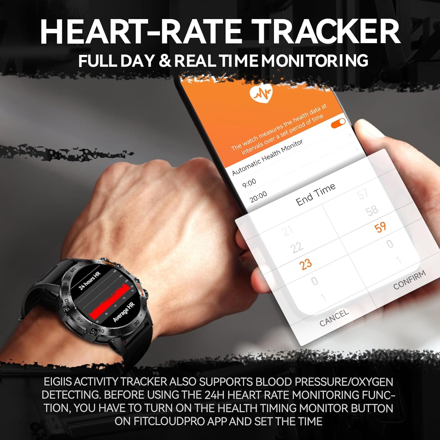 Military Smart Watch for Men MakeAnswer Calls Rugged Tactical Smartwatch Compatible with Android iPhone Samsung 1.39″ HD Screen Heart Rate Sleep