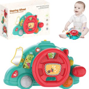 HANMUN Juguetes de asiento de automóvil para bebé, juguete para volante de automóvil con luces musicales y sonidos de conducción, juguetes para HANMUN Juguetes de asiento de automóvil para bebé, juguete para volante de automóvil con luces musicales y sonidos de conducción, juguetes para