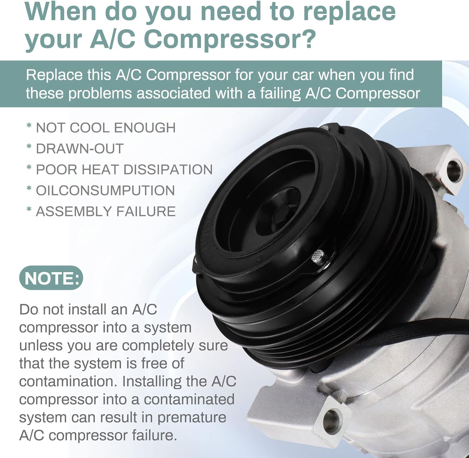 CO 29002C, compresor de AC con embrague compatible con Honda Accord Odyssey Pilot Ridgeline y Acura MDX TL 2003-2008, compresor de aire