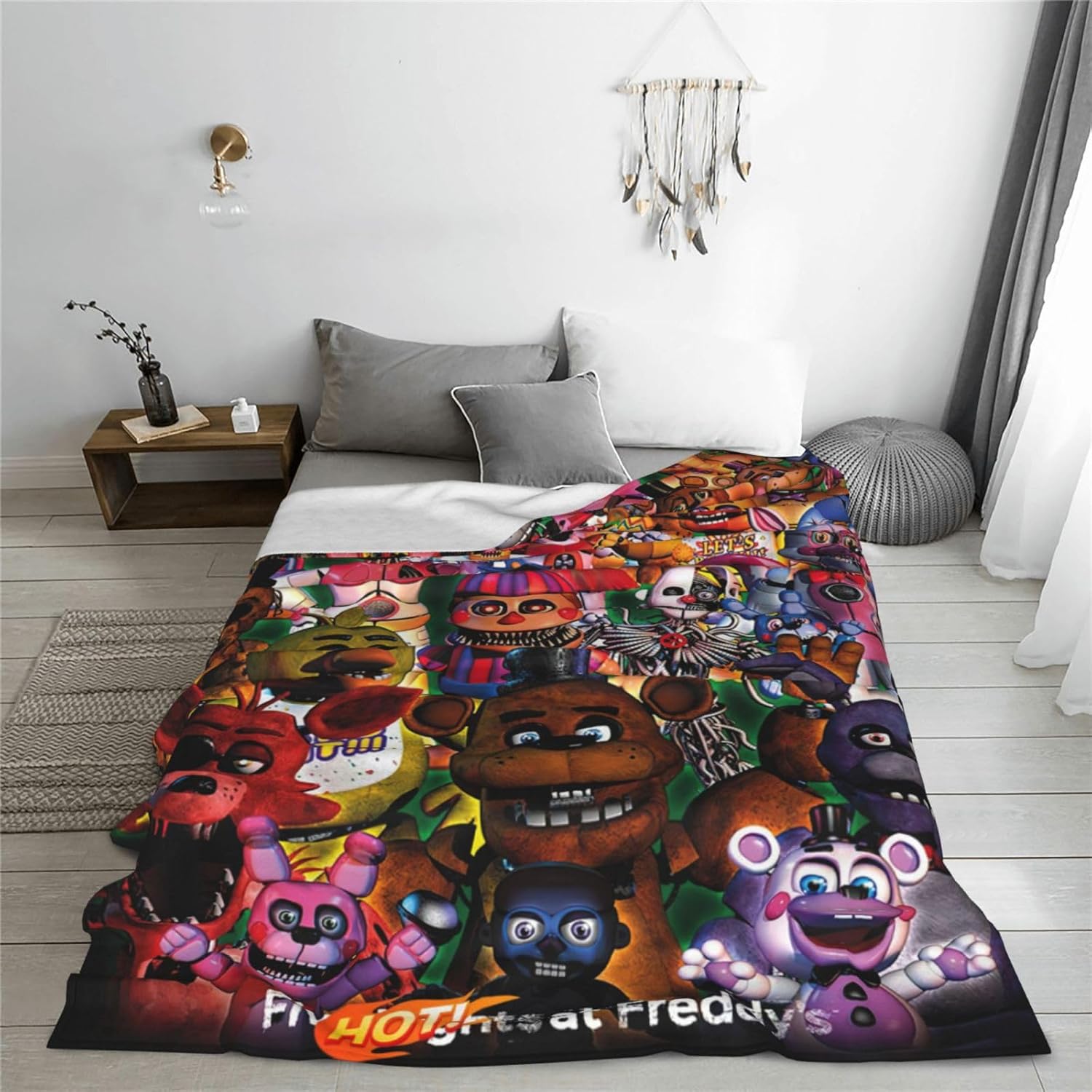 Vorus Manta de franela con impresión 3D de anime, unisex, manta de felpa súper suave para ropa de cama y sofá D-50 x 40 pulgadas
