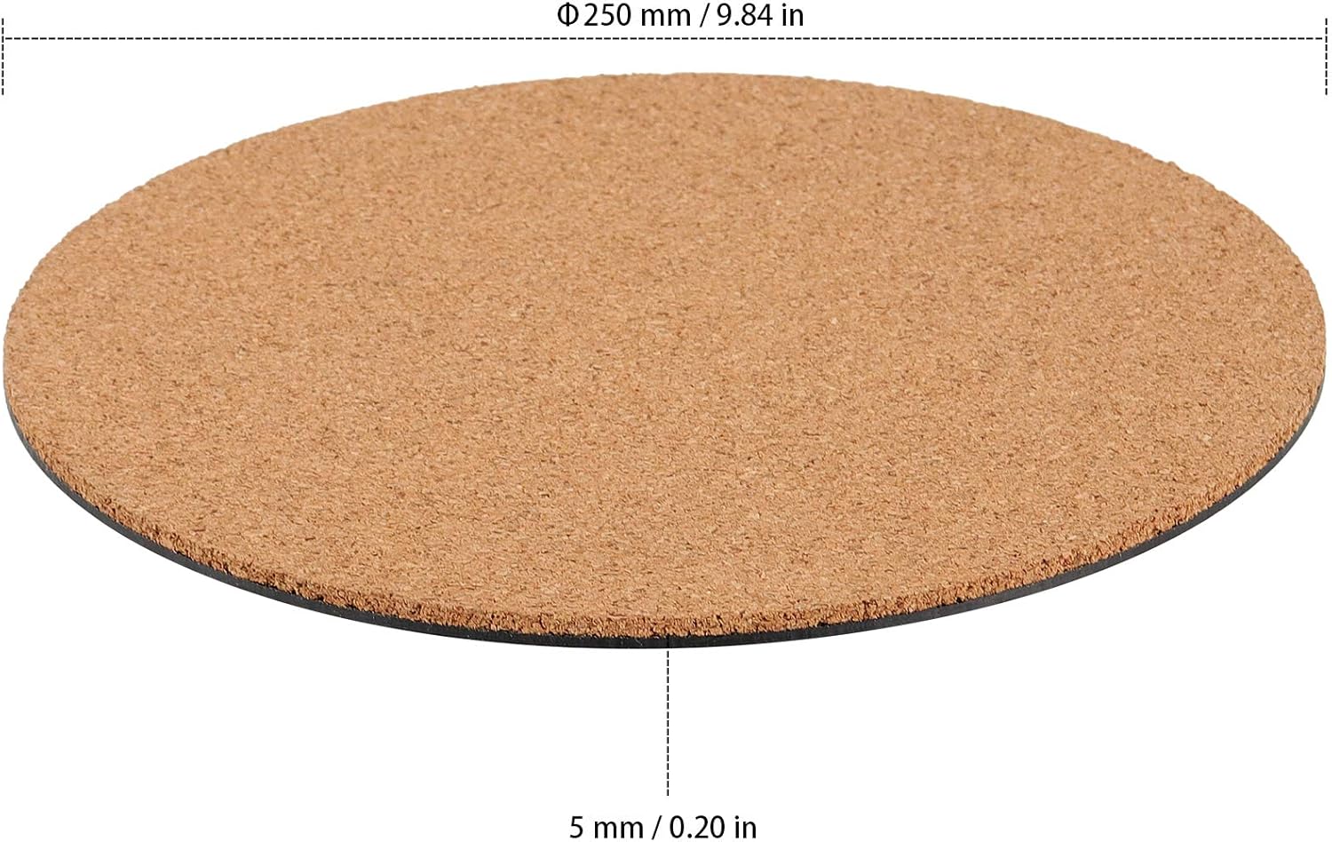 12 tapetes de corcho de 10 pulgadas, posavasos redondos de corcho, platillo de corcho para jardinería, macetas de interior y exterior, tapete para