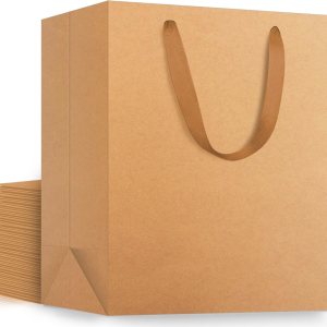 EUSOAR – Bolsas de papel con asas, 25 bolsas de compras de papel kraft marrón de 9.8 x 5.1 x 12.5 pulgadas, bolsas de papel Kraft, bolsas de fiesta, EUSOAR – Bolsas de papel con asas, 25 bolsas de compras de papel kraft marrón de 9.8 x 5.1 x 12.5 pulgadas, bolsas de papel Kraft, bolsas de fiesta,