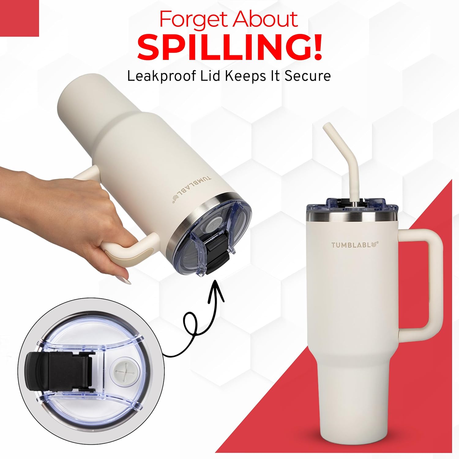 Vaso de 40 onzas con asa y pajita, vaso a prueba de fugas con tapa y pajilla, popote de acero inoxidable con dos gomas de silicona para beber, vasos