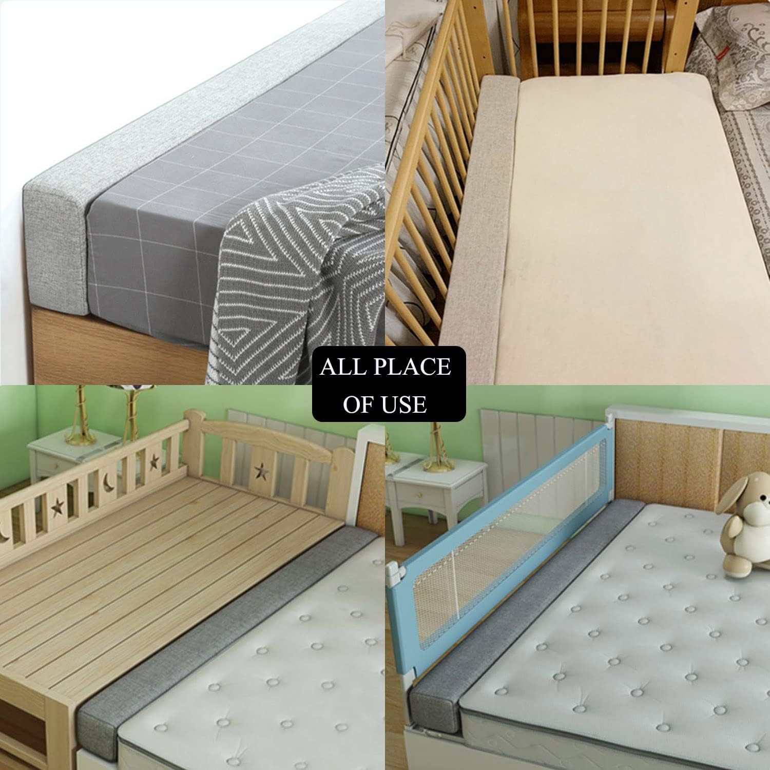 SAMTY Relleno de huecos de cama para cabecero, relleno de espacio para sofá, relleno de grietas entre cabecero y colchón, 79 x 8 x 8 pulgadas