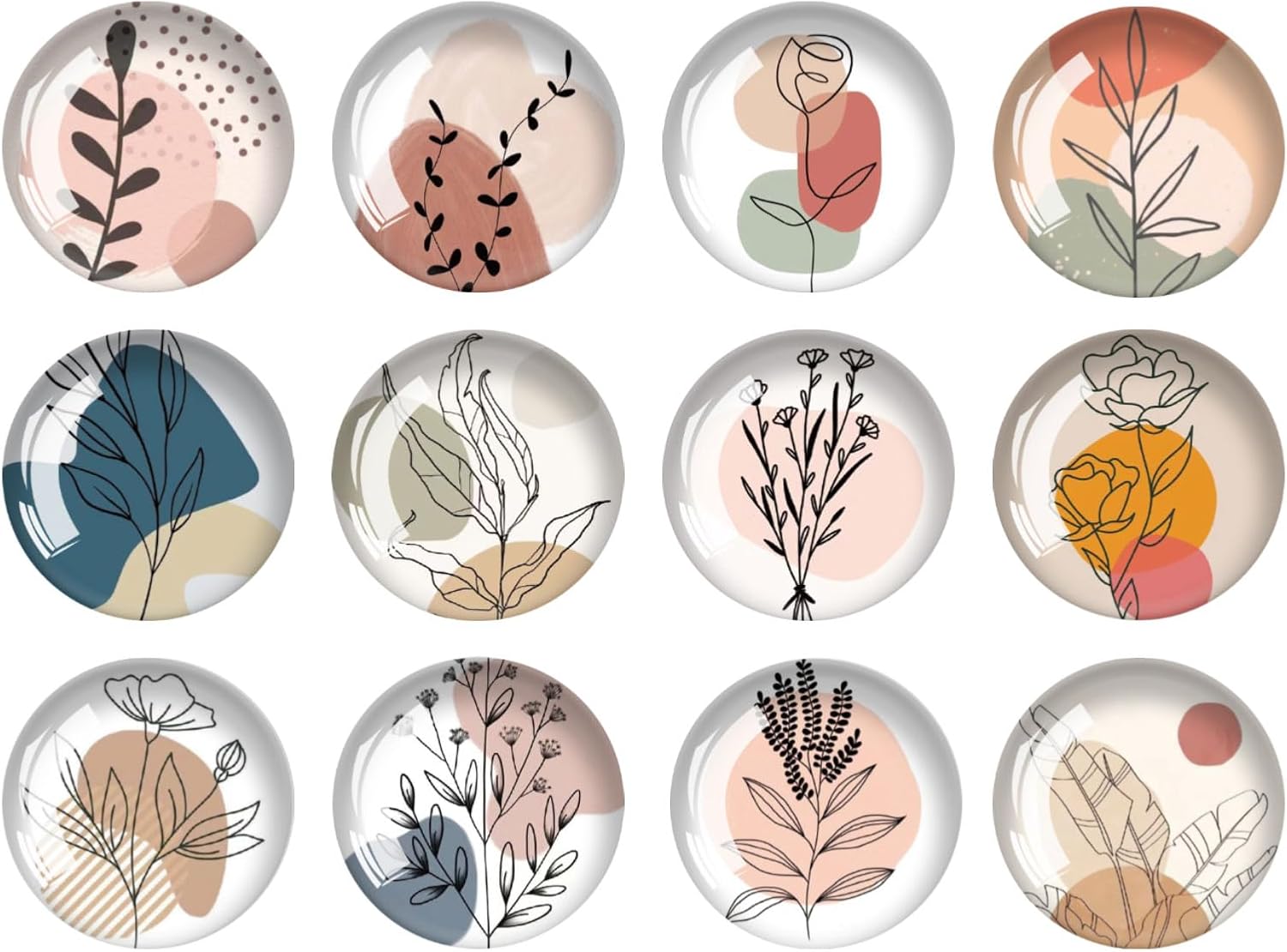 Calcomanías de vidrio fuertes para refrigerador, 12 imanes para refrigerador, divertida forma de imán de nevera, lindo imán pequeño para decoración