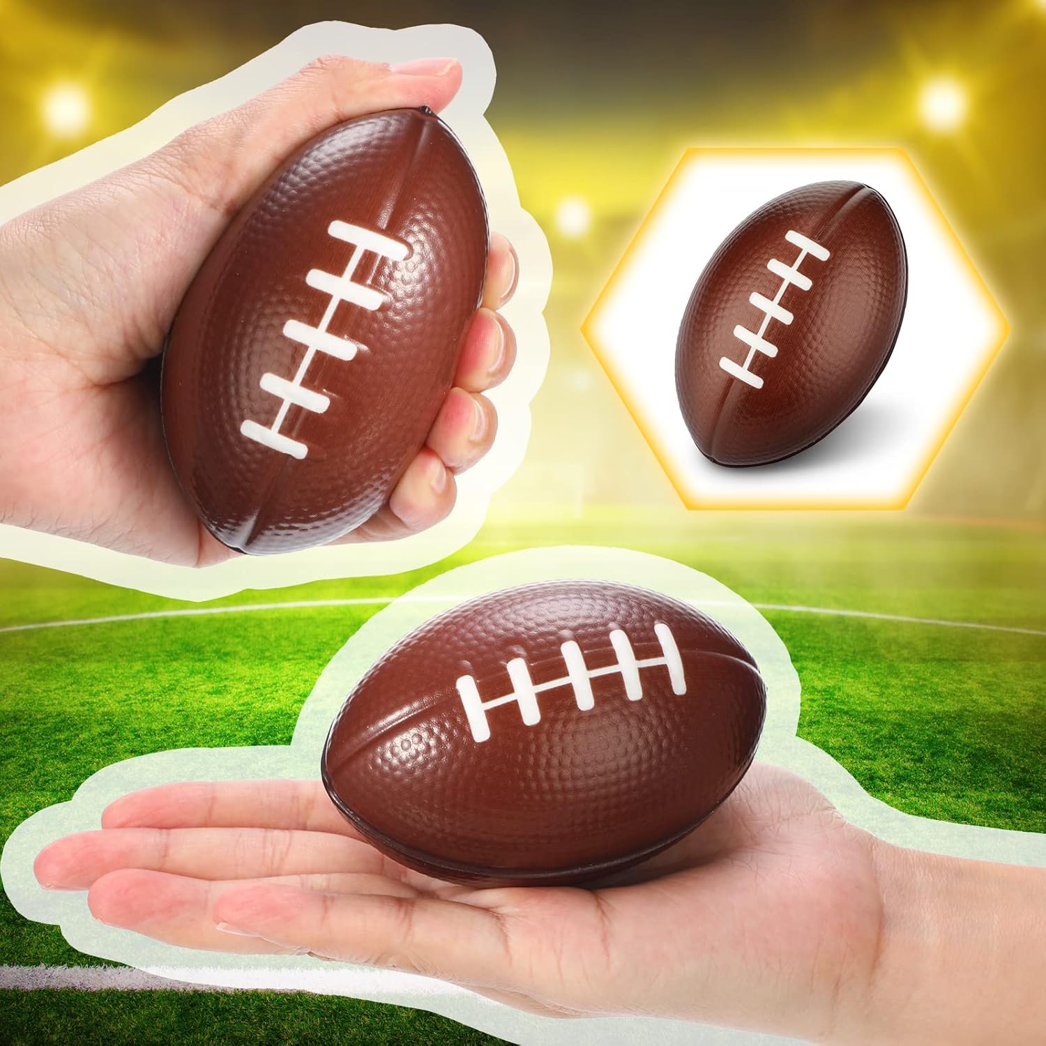 Pelotas de fútbol de espuma para el estrés, juguetes pequeños, decoraciones de fiesta de fútbol, fútbol pequeño, espuma deportiva, fútbol para