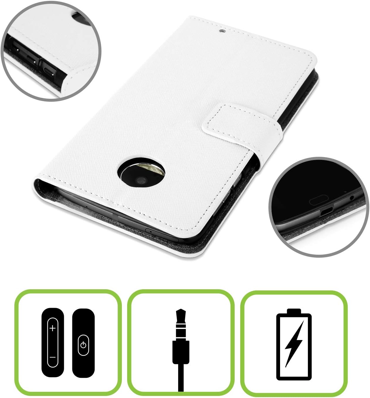 Head Case Designs Officially Licensed Wyanne Quiet Nature 2 Leather Book Wallet Case Cover Compatible with Motorola Moto Edge 40