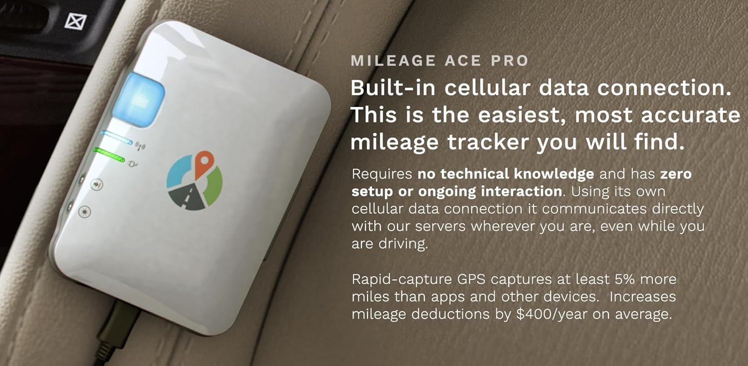Pro LTE – Rastreador de kilometraje GPS de confianza con carga celular LTE global, registros electrónicos automáticos de kilometraje + rastreador de