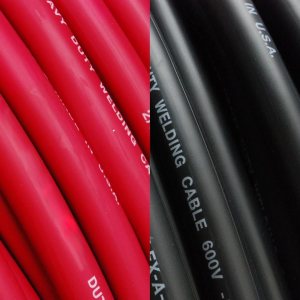 TEMCo INDUSTRIAL WC0455-40 pies (20 pies negro, 20 pies rojo) 2 calibre AWG cable de soldadura y cable de batería de automóvil, alambre de cobre TEMCo INDUSTRIAL WC0455-40 pies (20 pies negro, 20 pies rojo) 2 calibre AWG cable de soldadura y cable de batería de automóvil, alambre de cobre