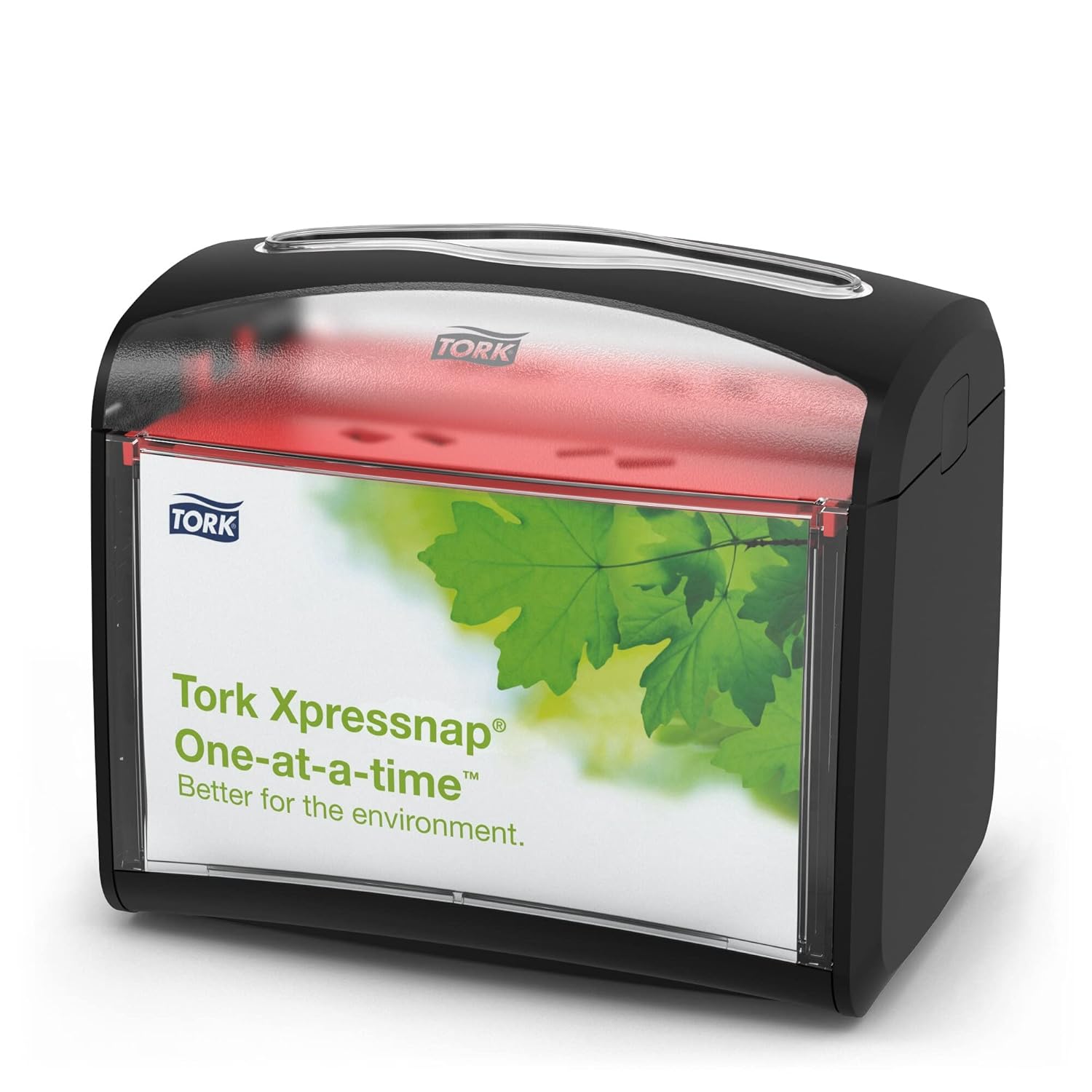 Tork Xpressnap 6232100 – Dispensador de servilletas de mesa, negro N4, línea de firma, 1 pieza, 6.7 x 5.6 x 7.9 pulgadas, color negro