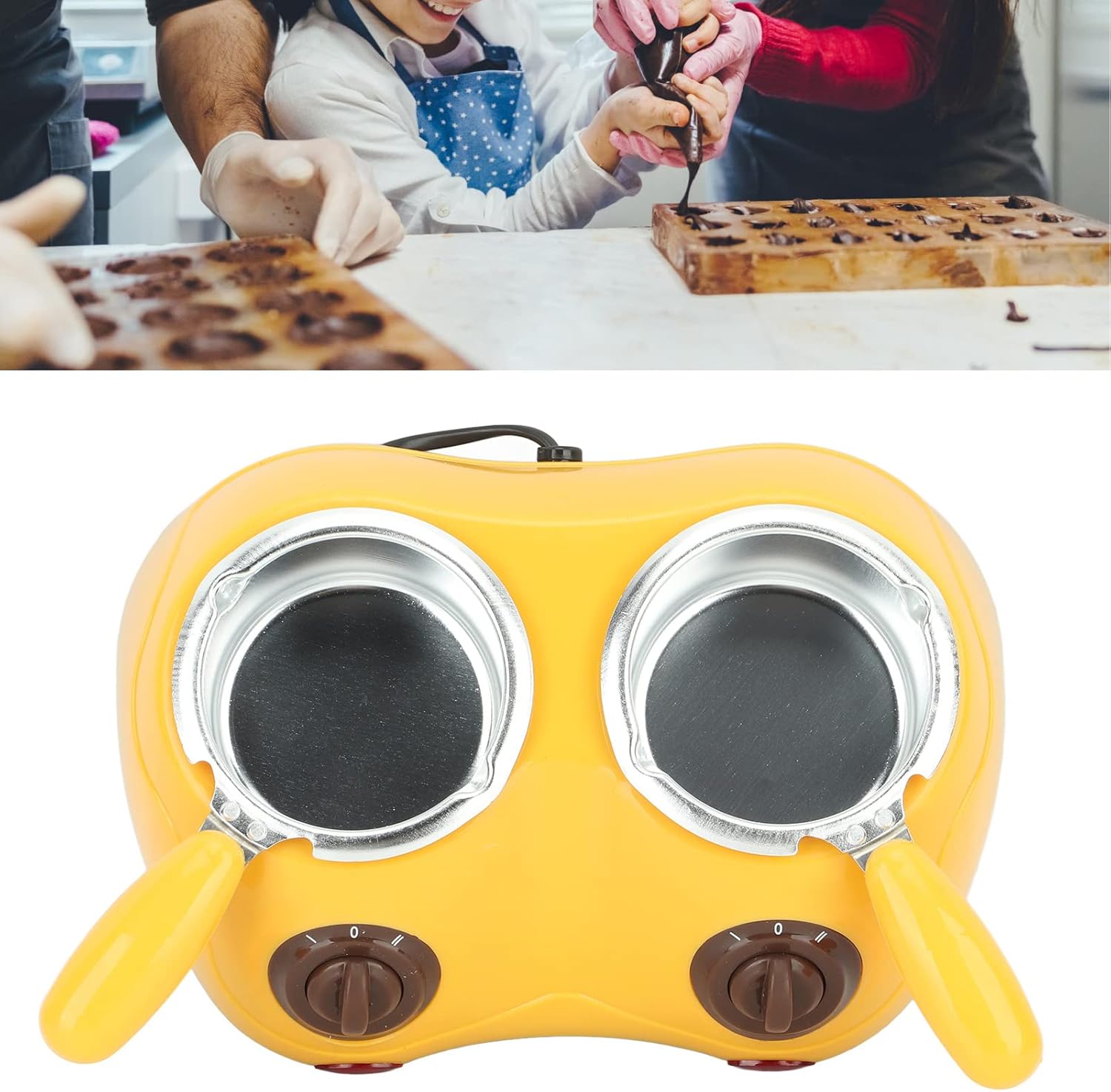 Juego de máquina eléctrica para fundir fondue de chocolate, con plástico de acero inoxidable rosa, para hacer chocolate, para el hogar, para hacer