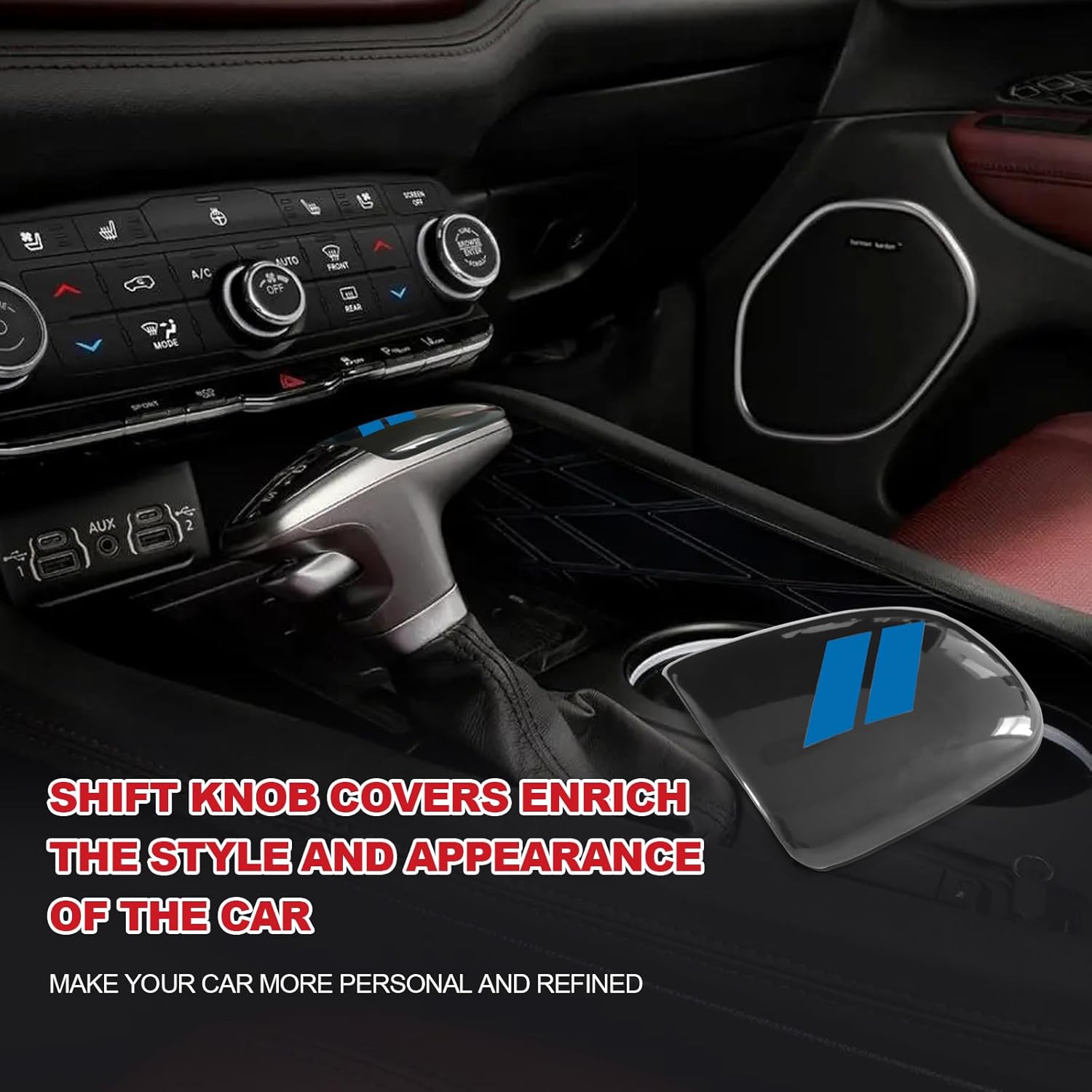 Pomo de palanca de cambios de plástico ABS para decoración interior, protector de palanca de cambios, compatible con accesorios Dodge Charger
