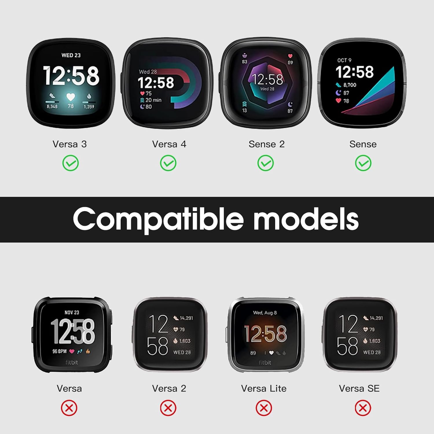 Correas compatibles con Fitbit Versa 3 SmartWatch, correa deportiva de nailon resistente militar compatible con Fitbit Versa 4Fitbt SenseFitbt Sense