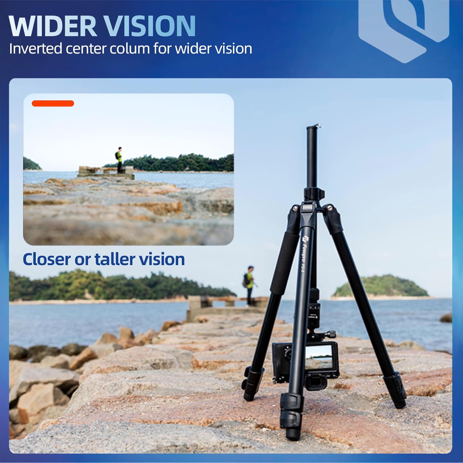 Fotopro Trípode de viaje de 73 pulgadas, trípode ligero para cámara de carbono con cabezal de bola de 360, placa QR para videocámara DSLR, carga