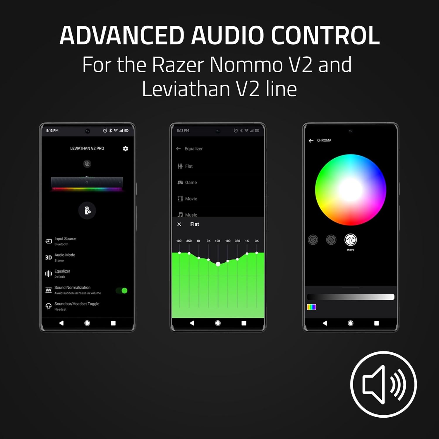 Razer Cápsula de control inalámbrico control de audio avanzado para altavoces Nommo V2 y Leviathan V2 – Personalización de luz RGB – Marcación