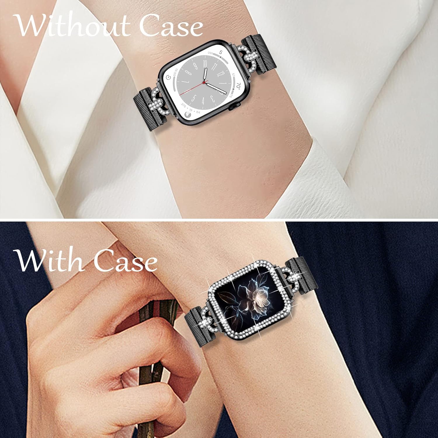 JOYOZY Correa magnética compatible con Apple Watch Band de 1.496 pulgadas, 1.575 pulgadas, 1.614 pulgadas, 1.654 pulgadas, 1.732 pulgadas, correa