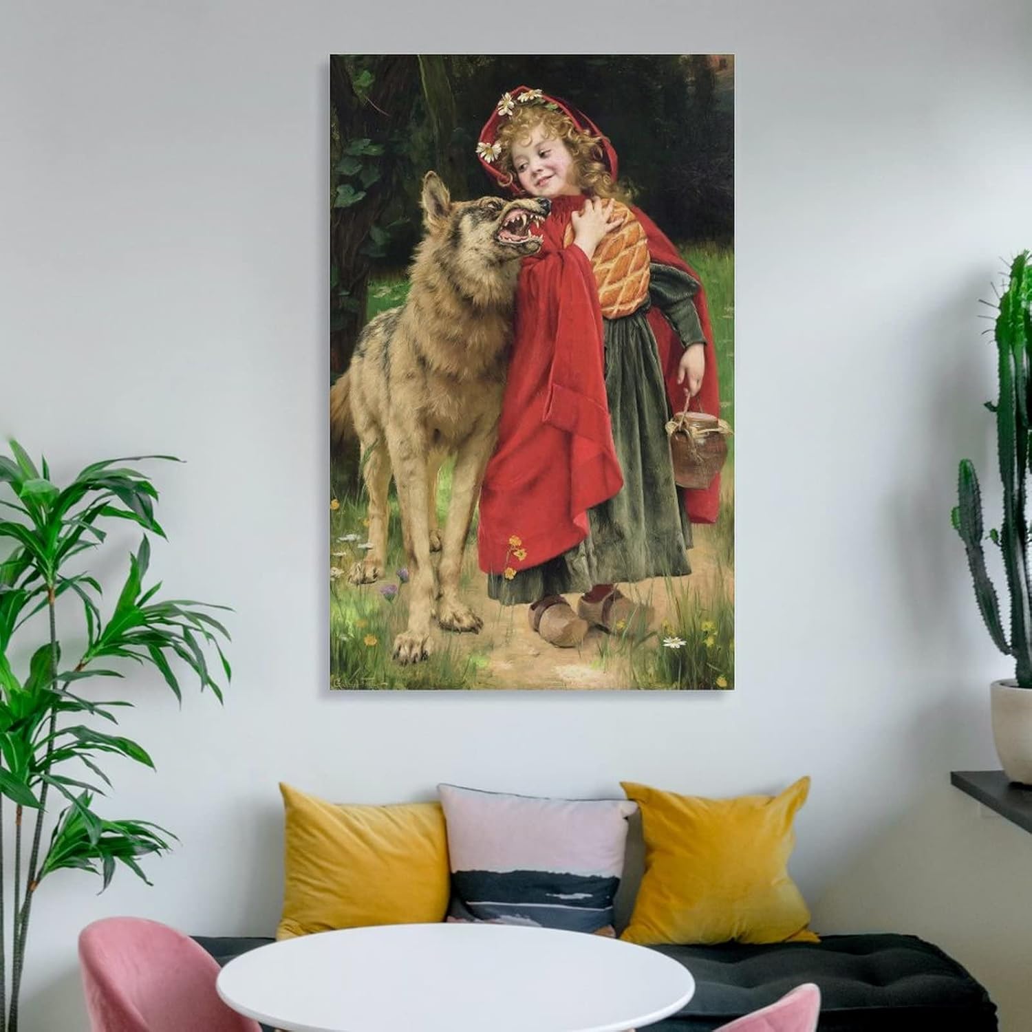 Gabriel Ferrier, Caperucita Roja, Impresiones De Arte, Arte Vintage, Arte De Pared De Lienzo, Impres – Póster artístico en lienzo e impresión