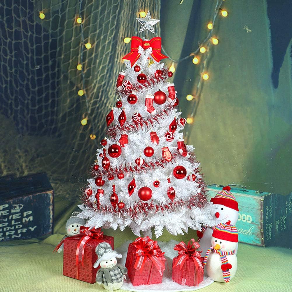 Sibosen Árbol de Navidad artificial blanco de alta calidad de 6 pies para decoración de fiestas en interiores y exteriores con 1000 puntas de rama,