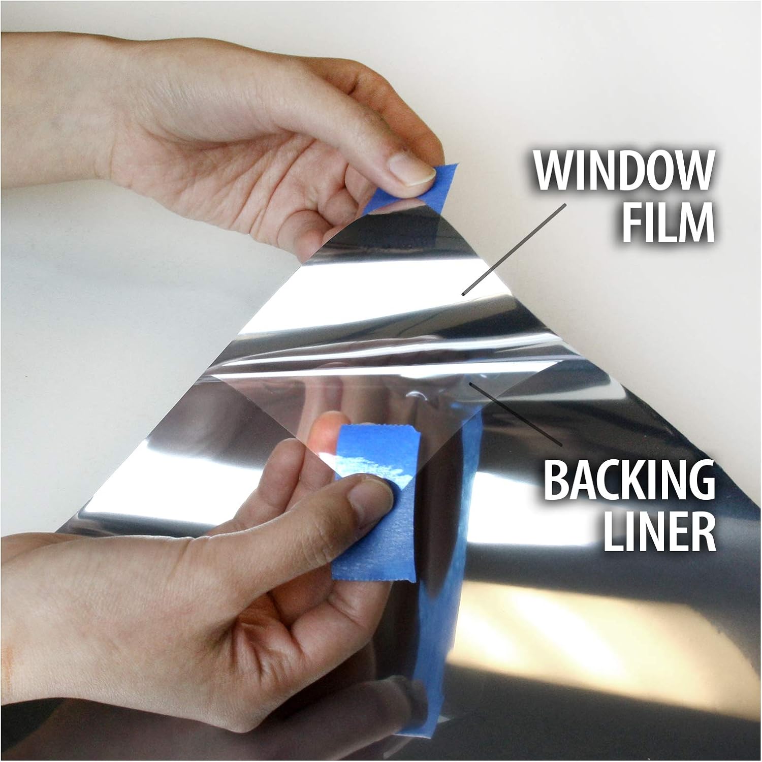 BDF 1SBK – Película de privacidad diurna no adhesiva unidireccional con adherencia estática para ventana, rechazo de calor, color plateado y negro,