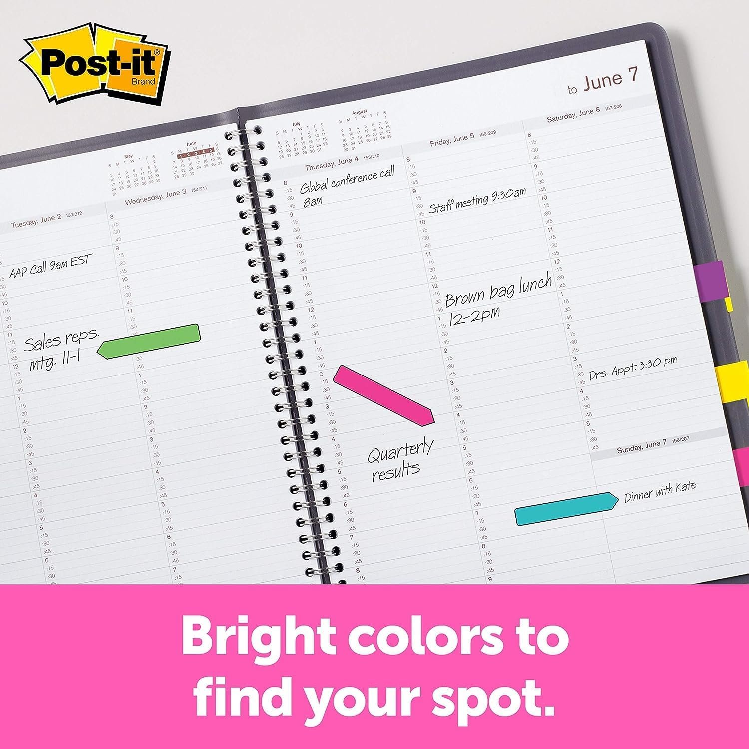 Post-it Index Arrows – Dispensador transparente de 5 colores, 20 colores, 0.472 in