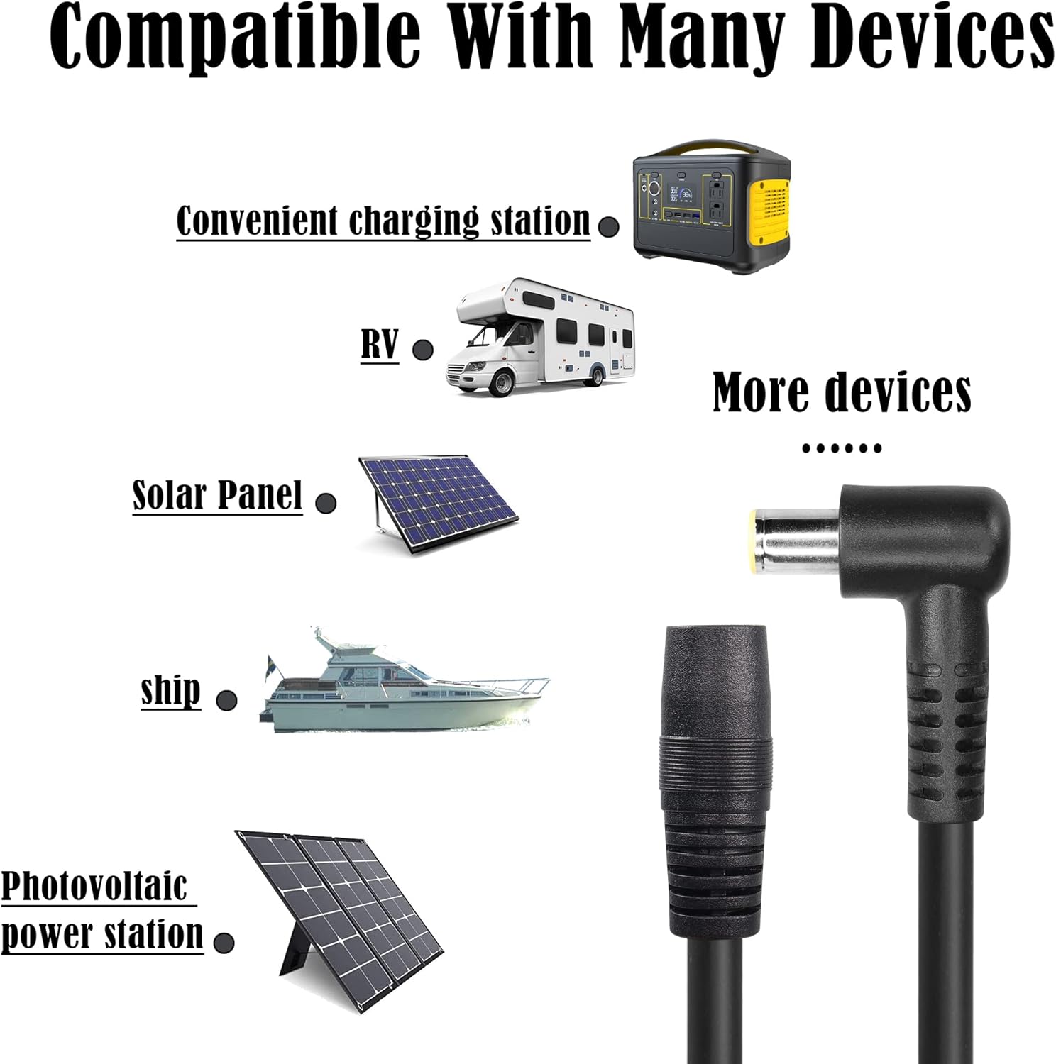 GINTOOYUN 2 cables de alimentación DC7909 de 14AWG DC7.0.354 inx0.035 in en ángulo recto 90 grados macho a CC 0.311 inx0.035 in hembra cable de