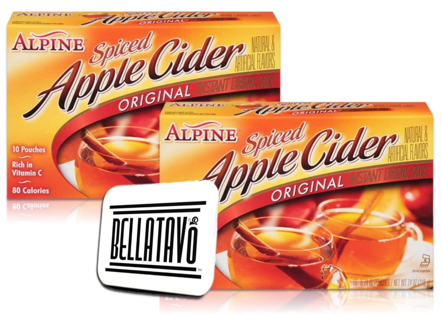 Bellatavo Paquete de imanes para nevera. Incluye un imán para refrigerador Bellatavo y dos cajas de sidra de manzana original con especias.