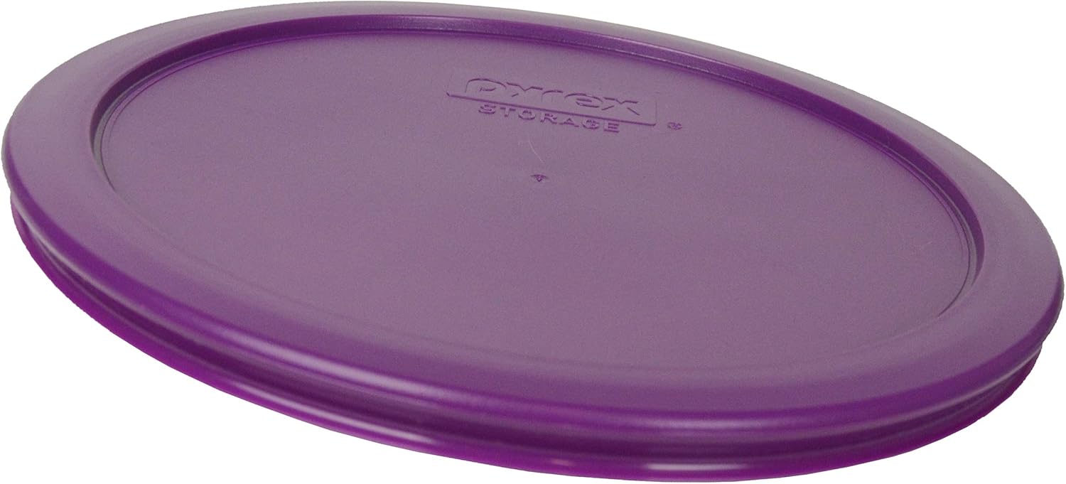 Pyrex (2) 7202-PC verde oliva, (3) 7200-PC amarillo mantequilla, (2) 7201-PC Blue Spruce, y (2) 7402-PC Thistle Purple Tapas de repuesto de plástico