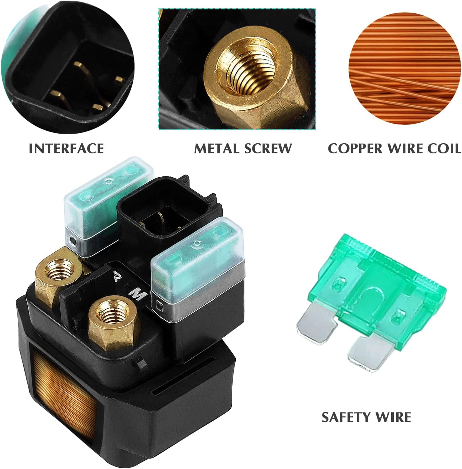 Relé solenoide de arranque para Suzuki Quadsport LTZ 250 Ozark LTF 250 SV650 SV1000S DL650 V-Strom DL1000 Boulevard C90 para Yamaha Raptor 700 700R