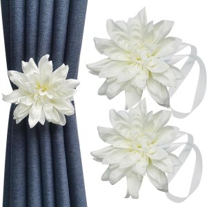 2 alzapaños magnéticos de flores para cortina, hibisco, clips decorativos para atar en la parte trasera de la ventana, cuerdas de sujeción para el 2 alzapaños magnéticos de flores para cortina, hibisco, clips decorativos para atar en la parte trasera de la ventana, cuerdas de sujeción para el