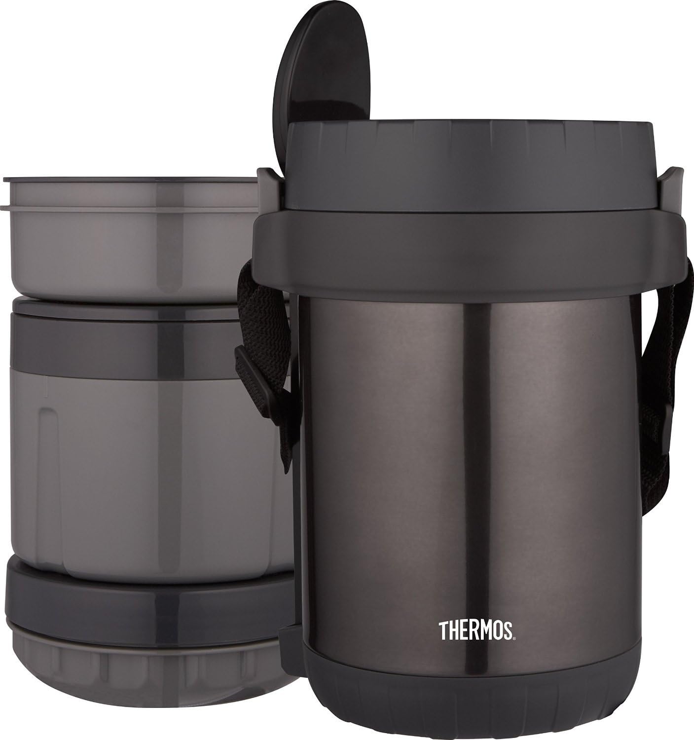 GreenLyfe Thermos JBG1800SM4 – Transportador de comida todo en uno de acero inoxidable aislado al vacío con cuchara, humo