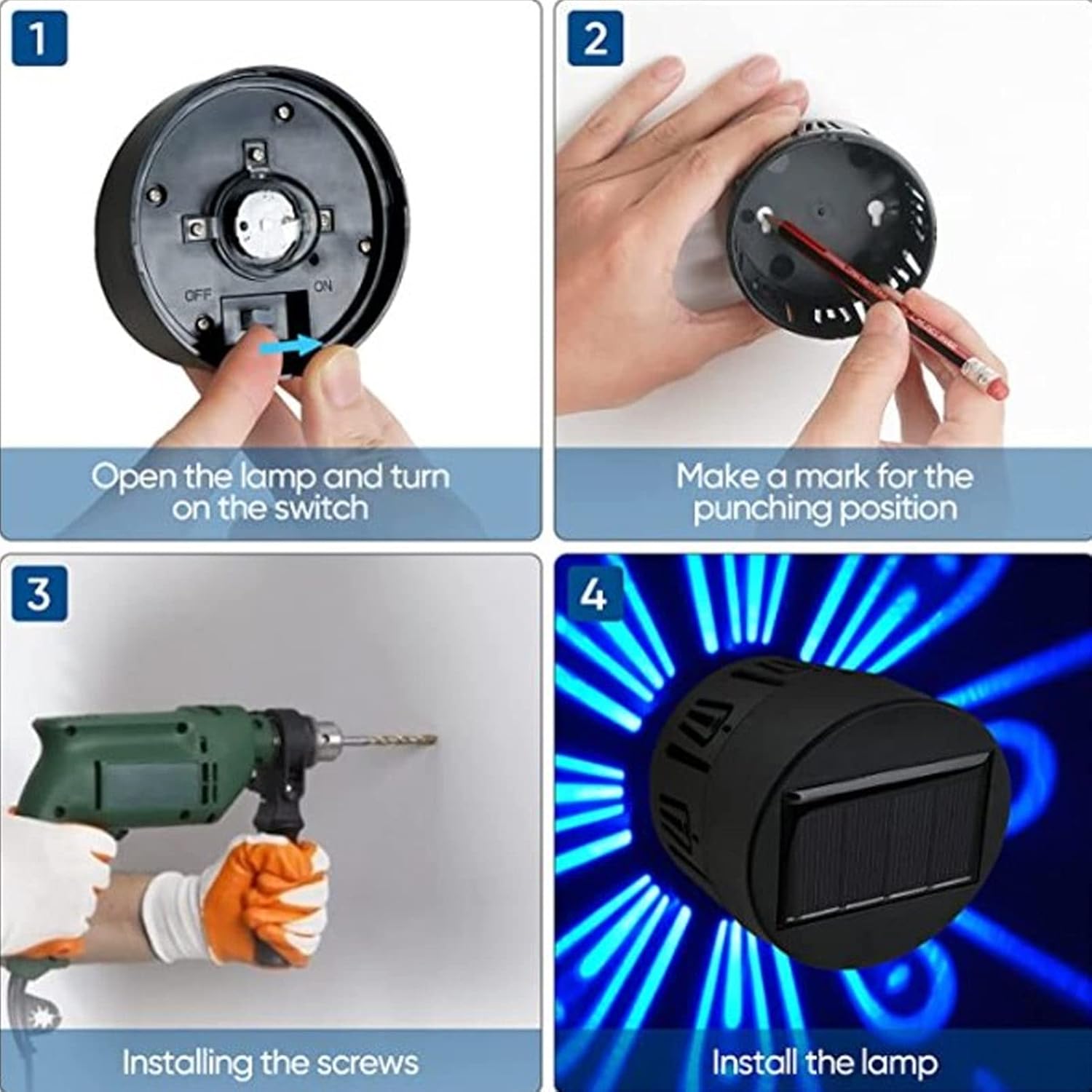 2 luces solares para valla, luces solares de cubierta, luces LED impermeables IP67 para exteriores, patrón de carcasa elegante decorativo, poste de