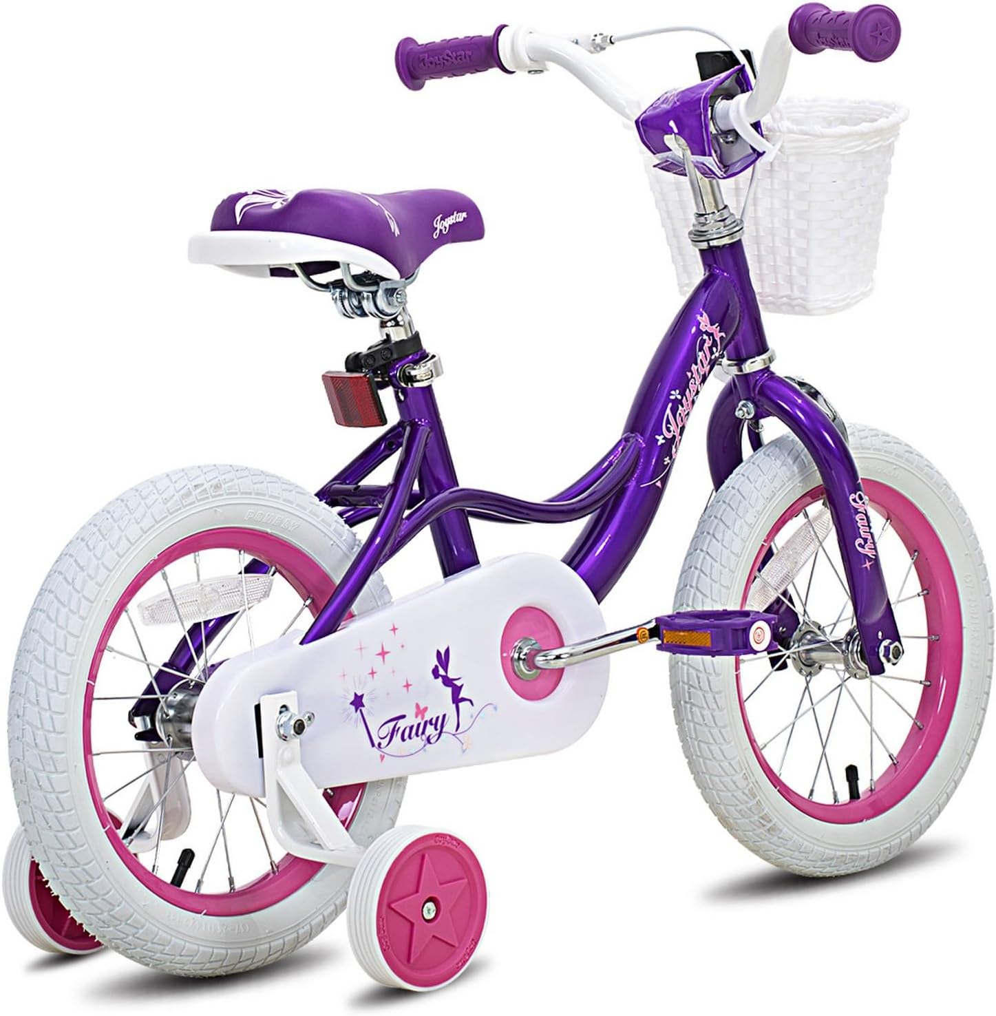 JOYSTAR Bicicleta de hadas para niñas pequeñas y niños de 2 a 9 años, bicicleta para niños de 12, 14, 16, 18 pulgadas, con ruedas de entrenamiento,