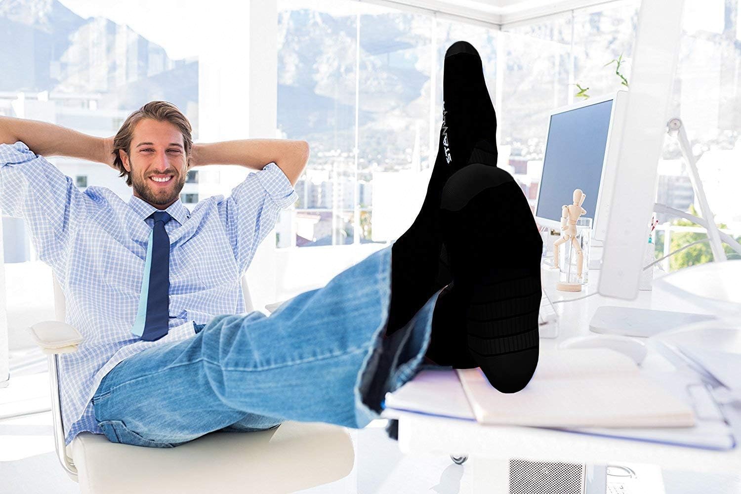 Physix Gear Sport – Calcetines de compresión para hombres y mujeres de 20 a 30 mmhg, ajuste atlético (1 par)