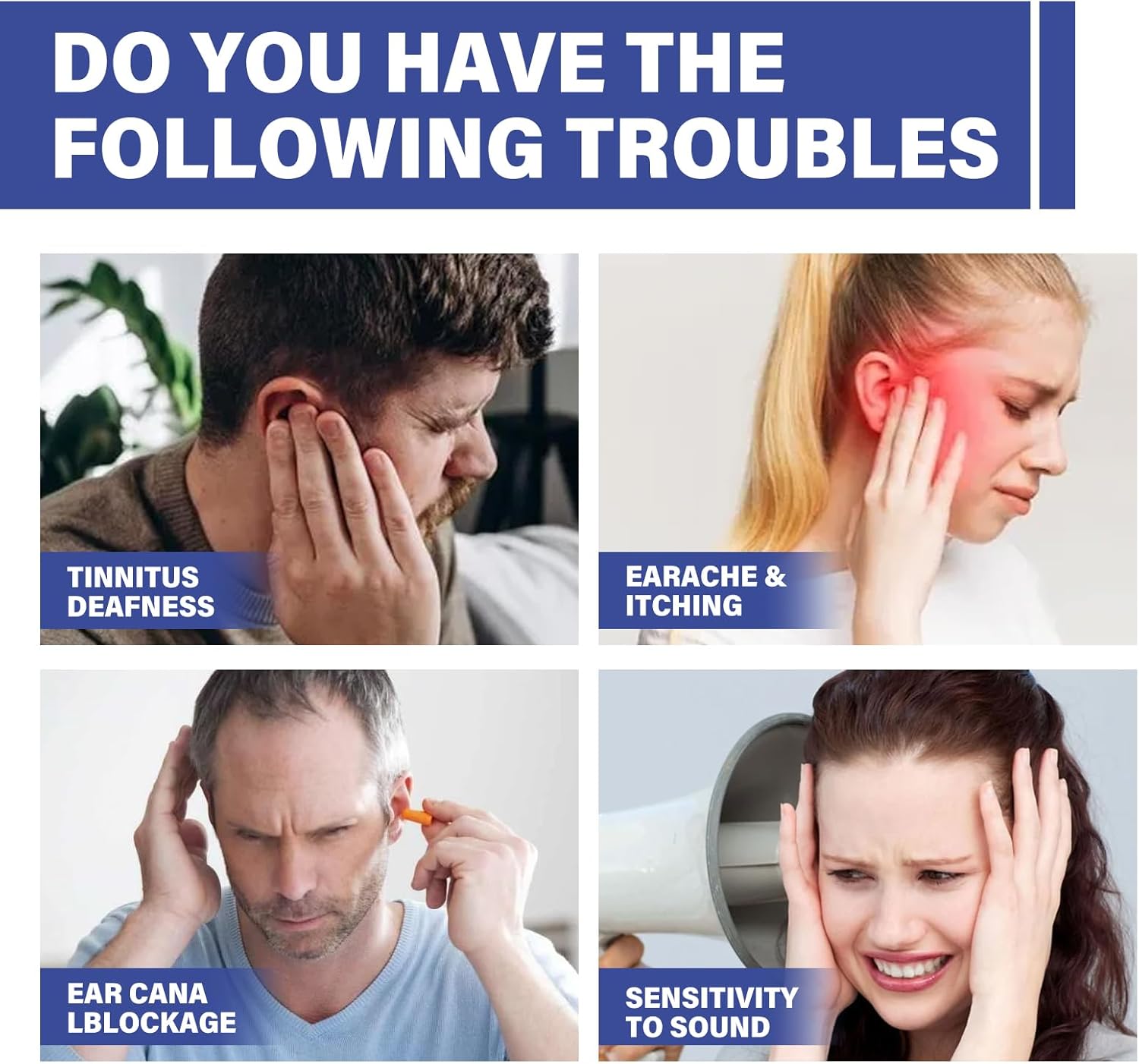 Alivio de tinnitus para oídos zumbidos, fórmula herbaria natural, gotas de alivio para el oído, aceite de tinnitus alivia eficazmente el dolor de