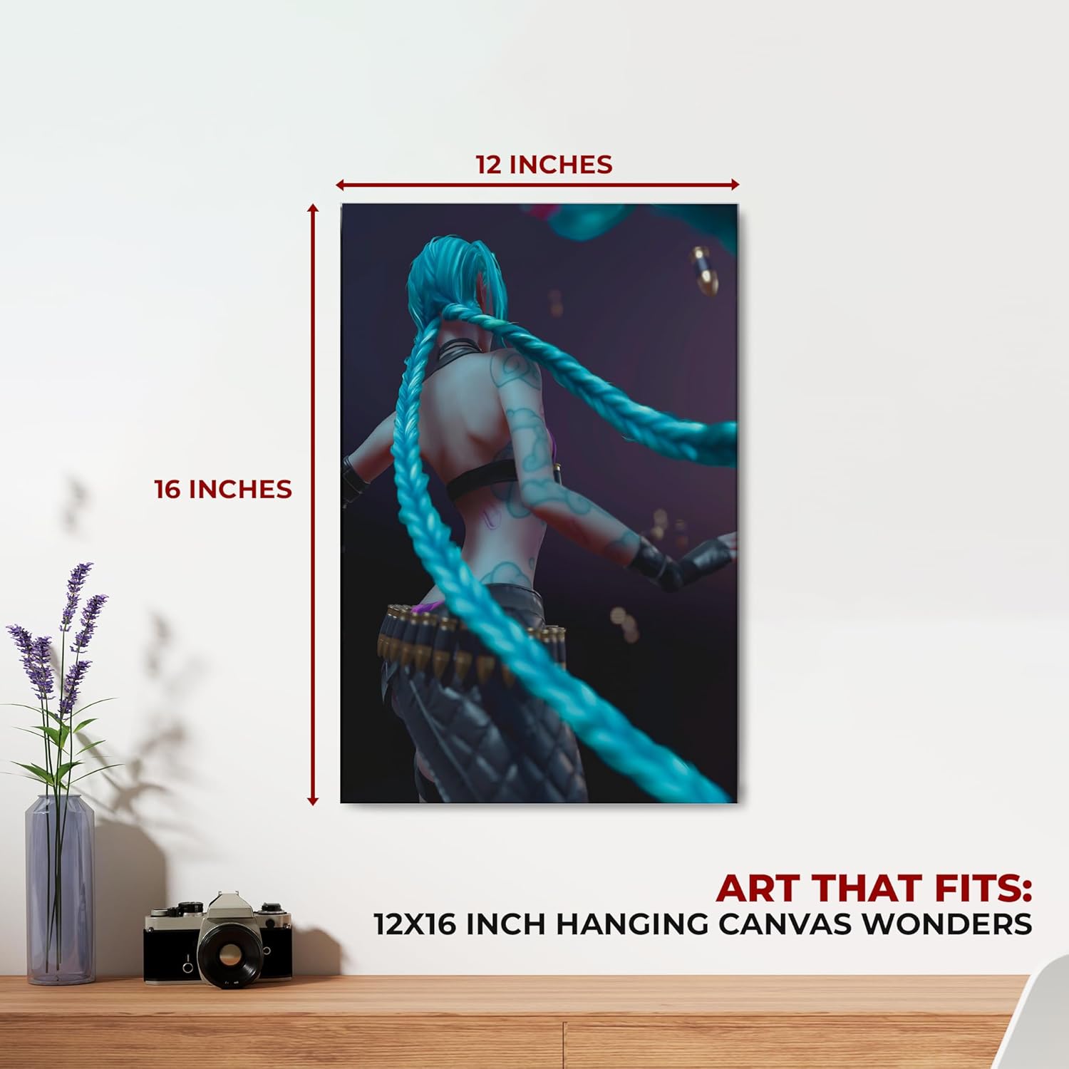 MAVIS PRINT League of Legends – Lienzo decorativo para pared de videojuegos de 12 x 16 pulgadas, impresión HD y marco de madera, decoración de pared