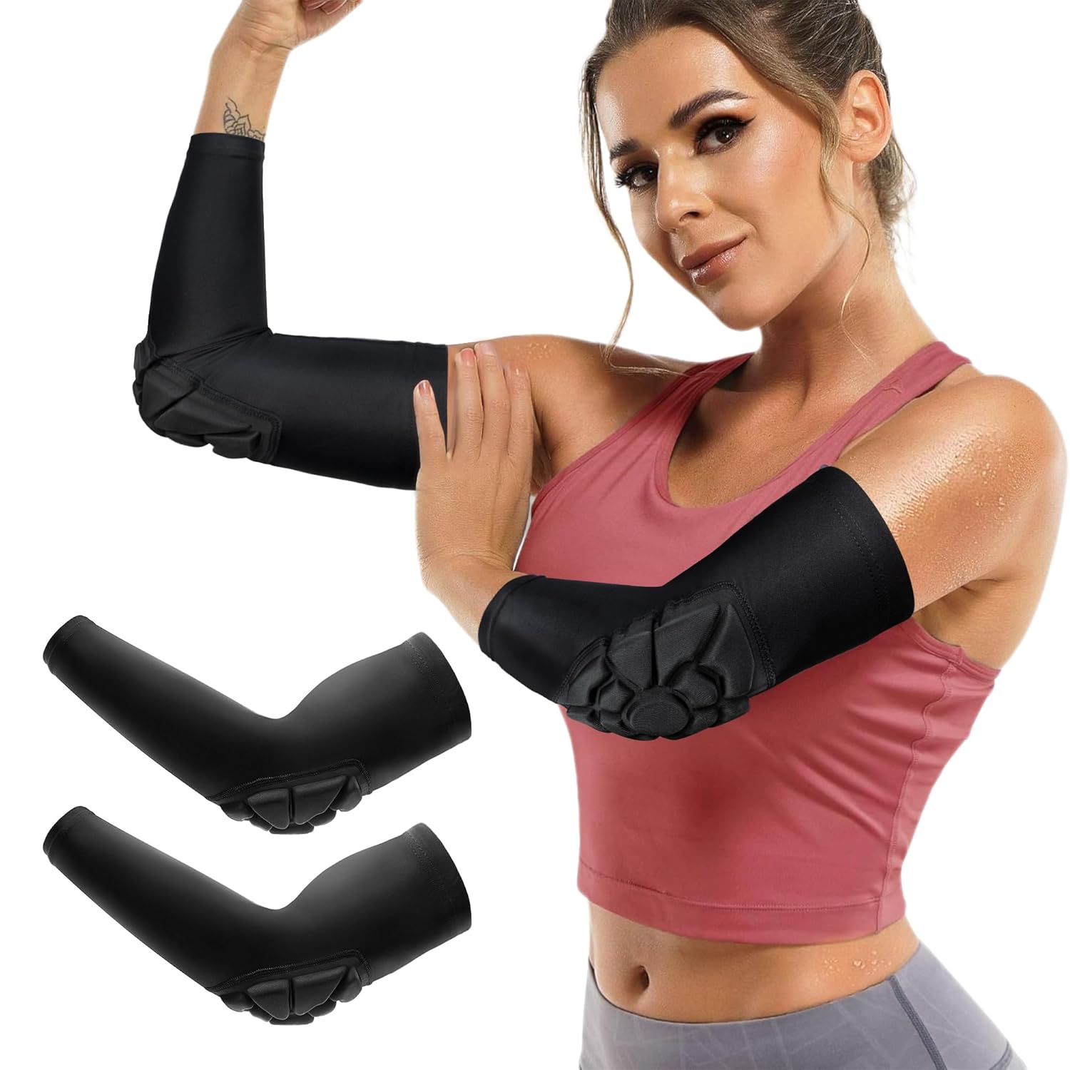 YEEKORO – Coderas de compresión para hombres y mujeres, 2 soportes para antebrazo para tendinitis, golfistas, tenis, alivio del dolor, entrenamiento