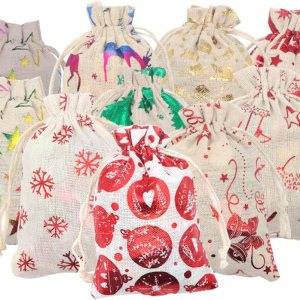 FZBNSRKO Bolsas de regalo, 50 bolsas de regalo de arpillera de estrellas con cordón, bolsas de joyería para fiestas, bodas, manualidades (estilo FZBNSRKO Bolsas de regalo, 50 bolsas de regalo de arpillera de estrellas con cordón, bolsas de joyería para fiestas, bodas, manualidades (estilo