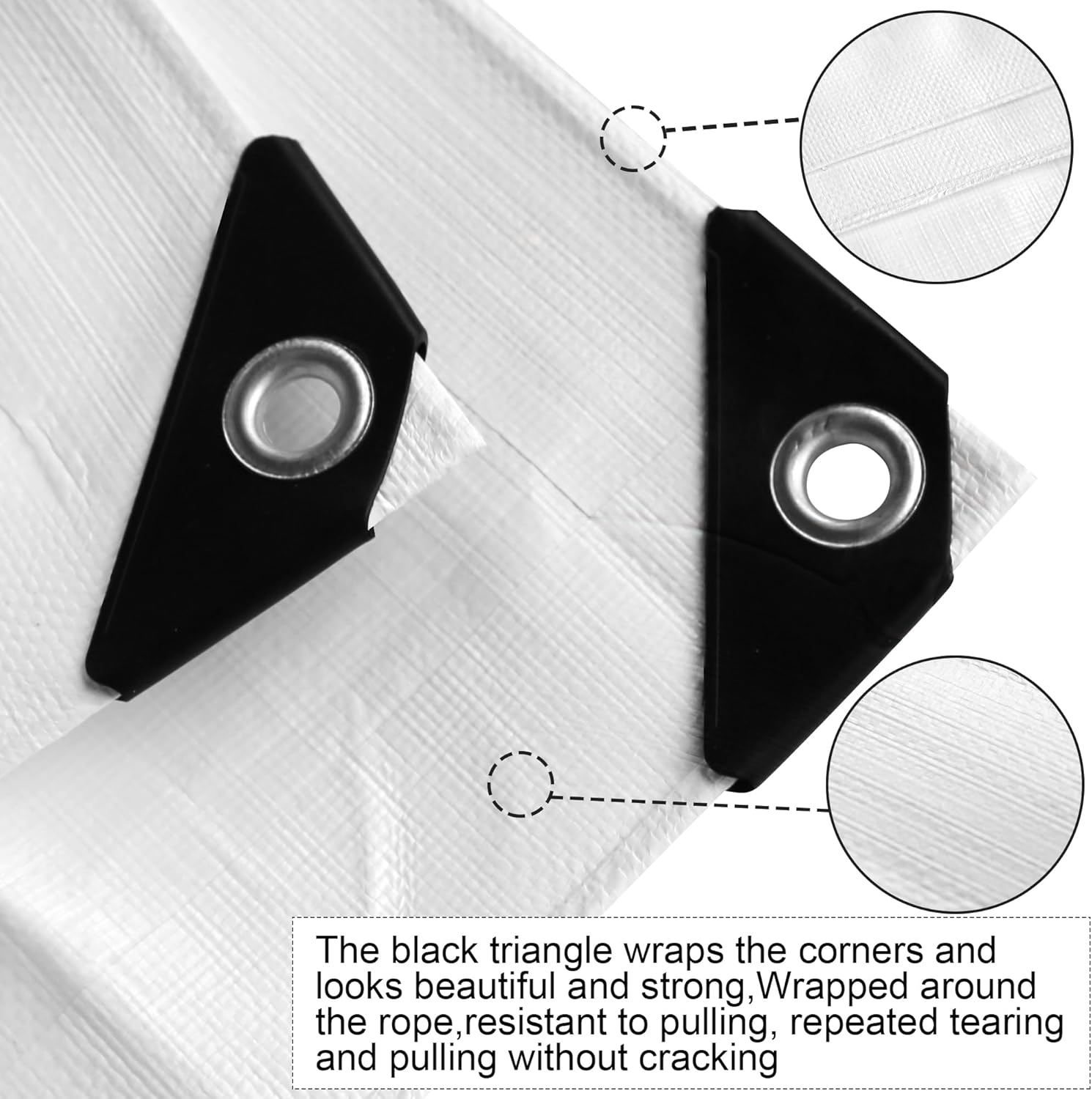 Cubierta de lona de polietileno resistente de 0.472 in, impermeable, resistente a los rayos UV, resistente a la intemperie, se puede utilizar para