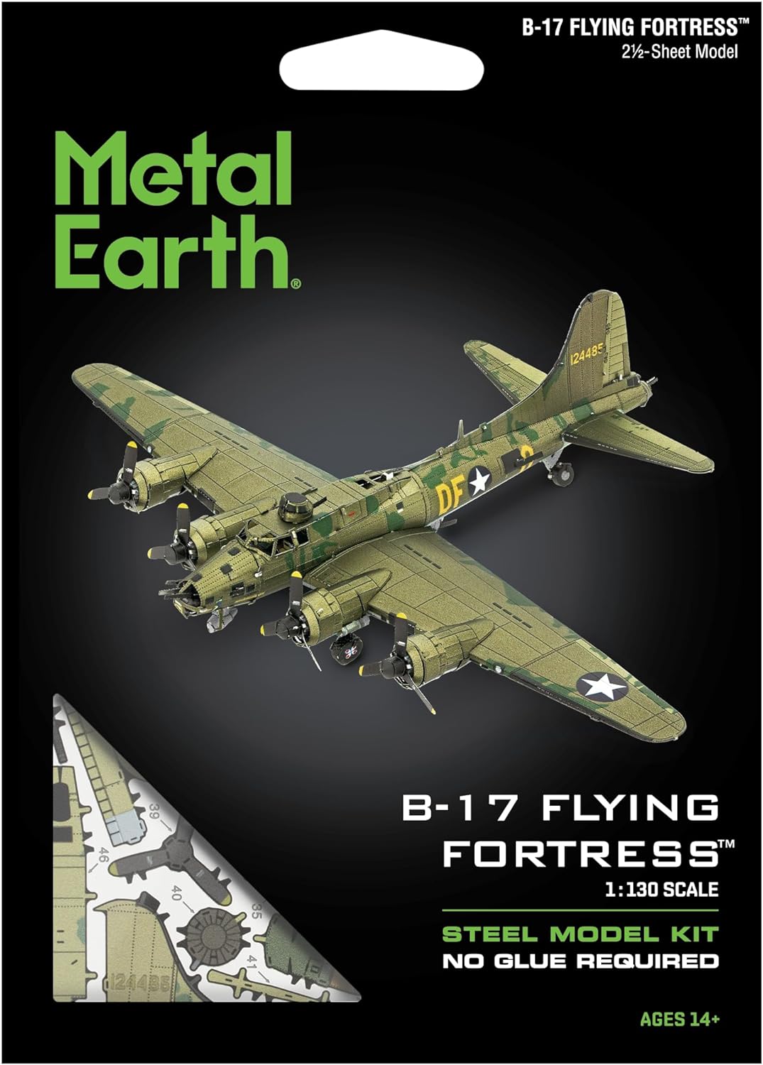 Metal Earth B-17 Flying Fortress Color 3D Metal Modelo Kit Fascinaciones