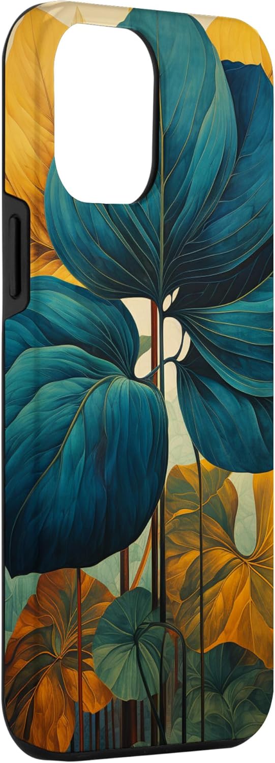 Funda para iPhone 13 Pro Max Monstera Leaf Pattern Hermosa planta tropical Art