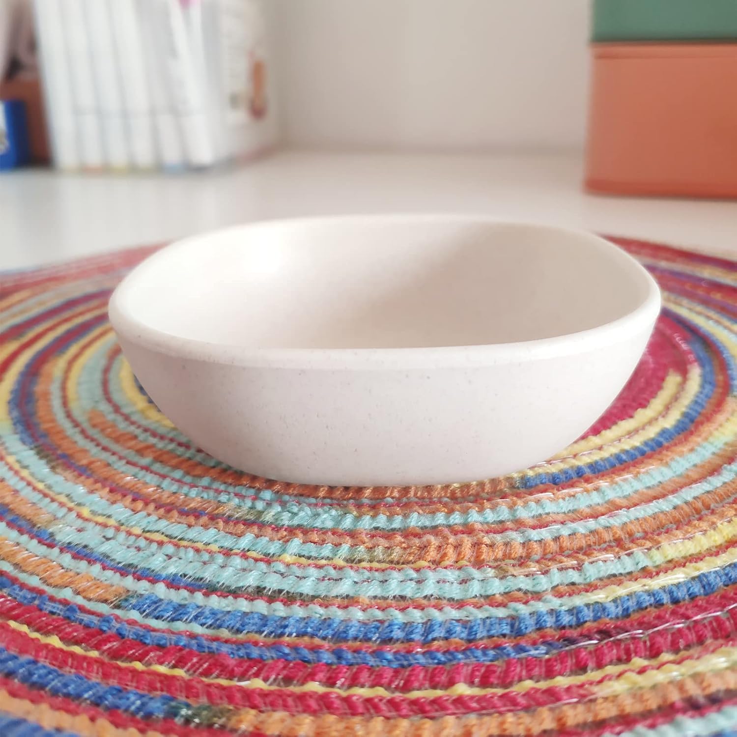 Lomoker Cuencos de fibra de bambú de 4.5 onzas, cuencos pequeños de postre de 3.75 pulgadas, cuencos de aperitivos, cuencos de preparación, tazas de