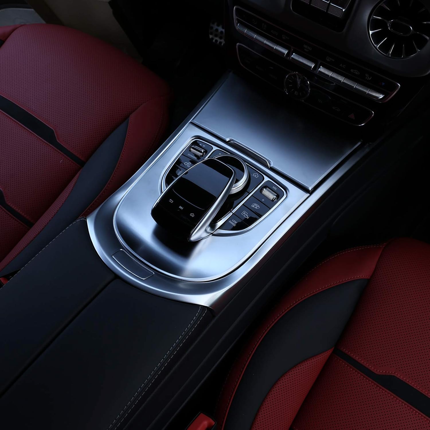 YIWANG – Pegatinas para marco de consola central de Mercedes Benz Clase G W463 2019 2020, color plateado